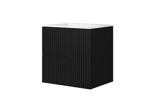 Wall-mounted Wash-basin Cabinet MDF Nicole 60cm, matt black