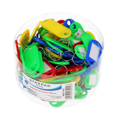 Starpak Plastic Key Tags Key Chains 100pcs