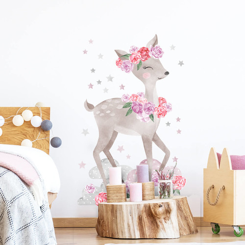 Wall Sticker Set 53x91cm - Roe Pink