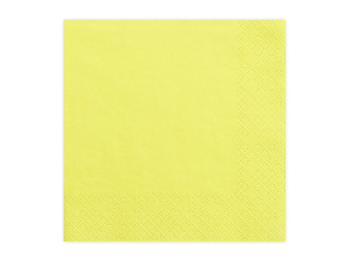 Paper Napkins 33x33cm, 20pcs, yellow