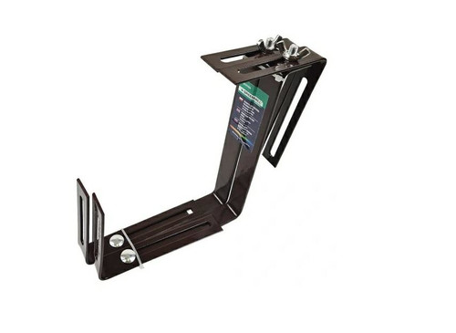 Adjustable Metal Balcony Box Brackets (Set of 2), brown