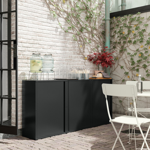 SUNDSÖ Cabinet, anthracite outdoor/indoor, 60x35x86 cm