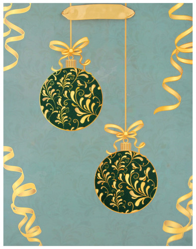 Decorative Christmas Gift Bags, 26x32 cm, Pack of 10