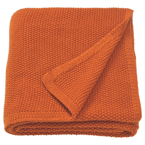HUMLEMOTT Throw, red-brown, 130x170 cm