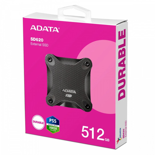 Adata External SSD SD620 512G U3.2A 520/460 MB/s, black