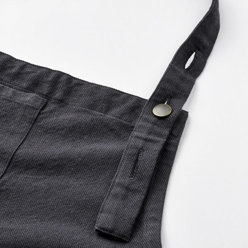 SANDVIVA Apron, dark grey, 69x85 cm