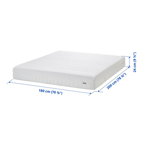 ÅNNELAND Hybrid mattress, medium firm/white, Standard Super King
