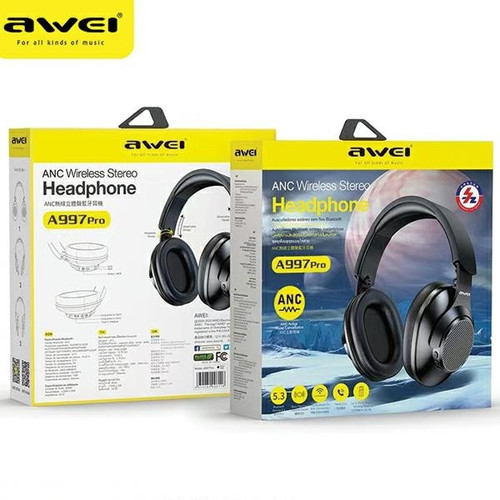 AWEI Headset Headphones Bluetooth A997 Pro ANC
