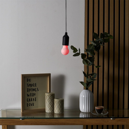 Pendant LED Lamp Multicolour, battery-operated, black