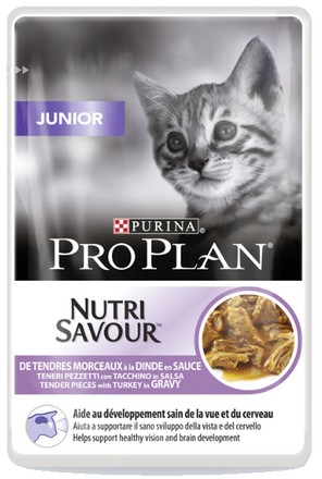 Purina Pro Plan Cat Junior Nutri Savour Wet Cat Food Turkey in Gravy 85g