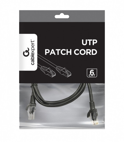 Gembird Patch Cord Cat.6 UTP 1m black
