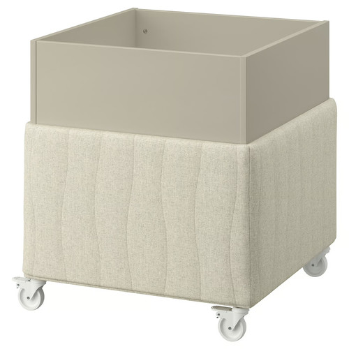 MITTZON Acoustic plant box with castors, Gunnared beige, 70x70x75 cm