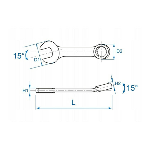 King Tony Combination Ratchet Wrench Set 8-19mm 12pcs, short