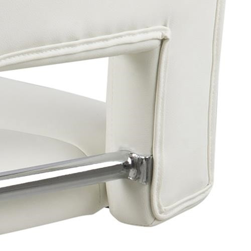 Bar Stool Sylvia, white/chrome