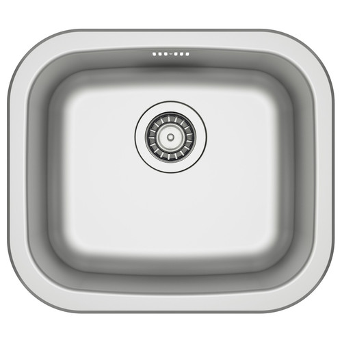 FYNDIG Single-bowl inset sink, stainless steel, 46x40 cm