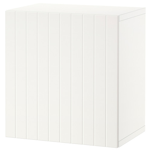 BESTÅ Wall-mounted cabinet combination, white/Sutterviken white, 60x42x64 cm