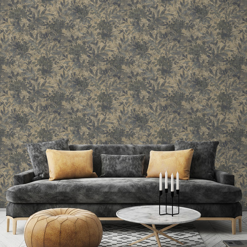 GoodHome Vinyl Wallpaper on Fleece Ammo, grey