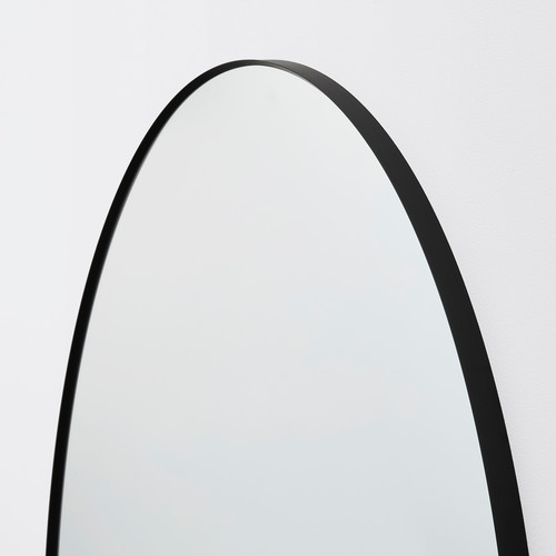 LINDBYN Mirror, black, 80 cm