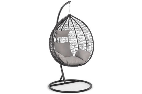 Hanging Cocoon Chair BAHAMA, in-/outdoor, black