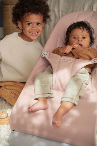 BABYBJÖRN Bouncer BLISS Woven - Dusty Pink, Petal Quilt, 0-2y