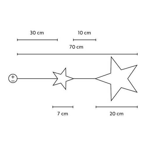 Christmas LED Decoration for Window Star, multicolour, battery-operated