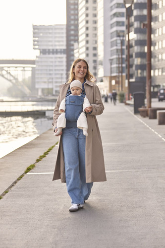BABYBJORN Baby Carrier Harmony, Woven, Blue mélange, 0-3y