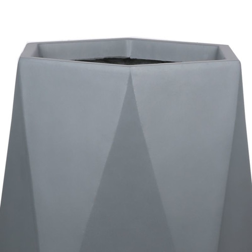 Verve Plant Pot 25 cm, geometric, outdoor, light grey