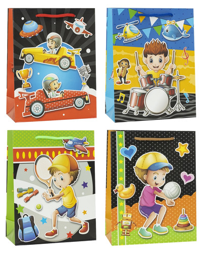 Gift Bag for Children 180x240 12pcs, assorted patterns