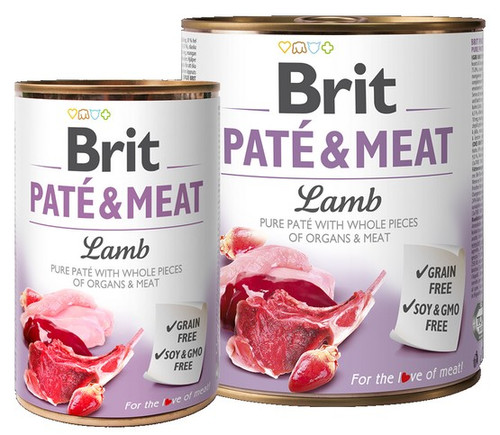 Brit Pate & Meat Lamb Dog Food Can 800g