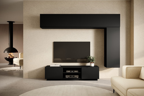 TV Cabinet Loftia Mini, black/matt black