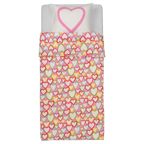 VITAMINER HJÄRTA Quilt cover and pillowcase, multicolor