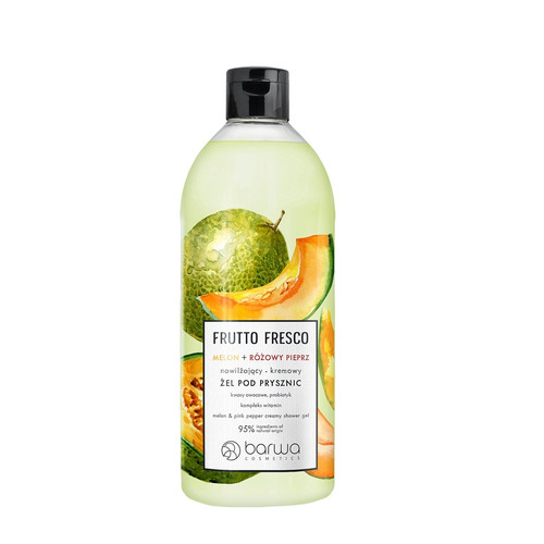 Barwa Frutto Fresco Moisturising Creamy Shower Gel Melon & Pink Pepper 95% Natural  480ml