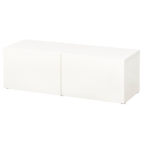 BESTÅ Shelf unit with doors, Lappviken white, 120x40x38 cm