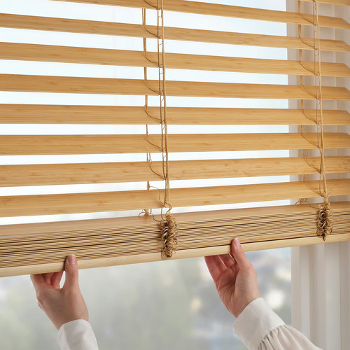VECKLARFLY Venetian blind, bamboo, 80x155 cm