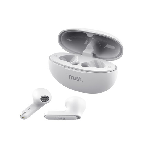 Trust Yavi Bluetooth ENC Earphones, White