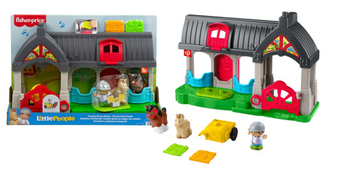Fisher-Price Little People Friendly Horses Stable Toddler Playset 12m+