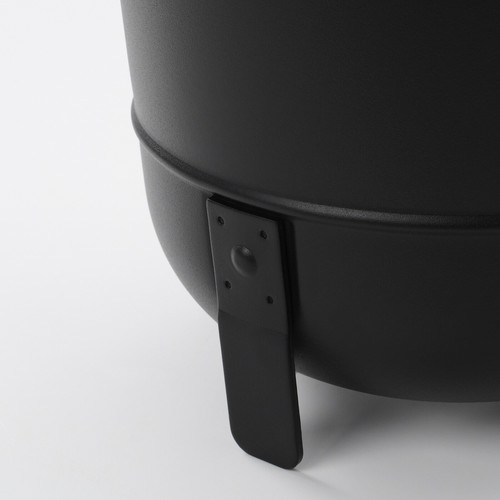 PÄRLRÖNN Plant pot, in/outdoor/black, 32 cm