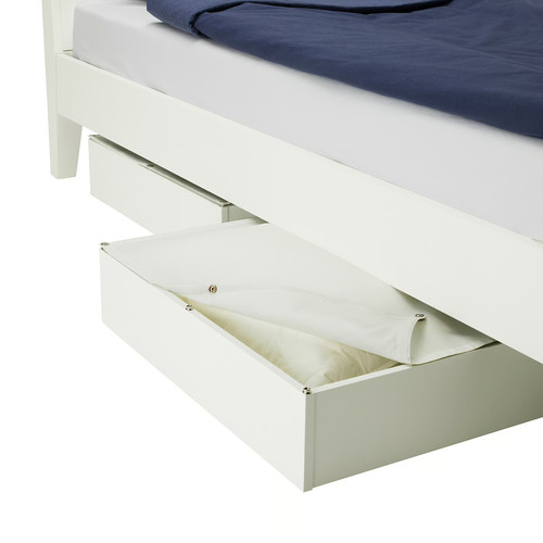 VARDÖ Bed storage box, white, 65x70 cm