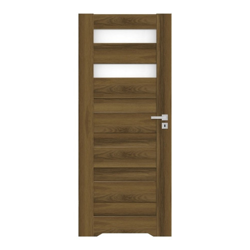 Internal Door with Undercut Trame 70, left, premium walnut