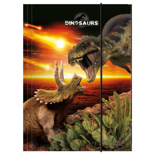 Folder with Elastic Dinosaurs A4 1pc