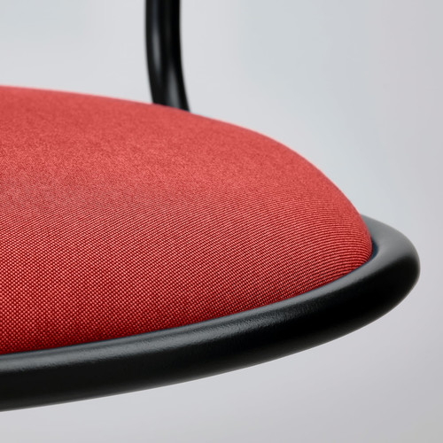 ÖRFJÄLL Swivel chair, black/Vissle red