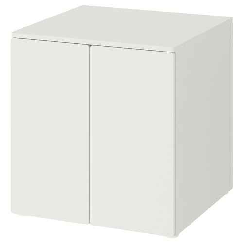 SMÅSTAD / PLATSA Cabinet, white white, with 1 shelf, 60x55x63 cm