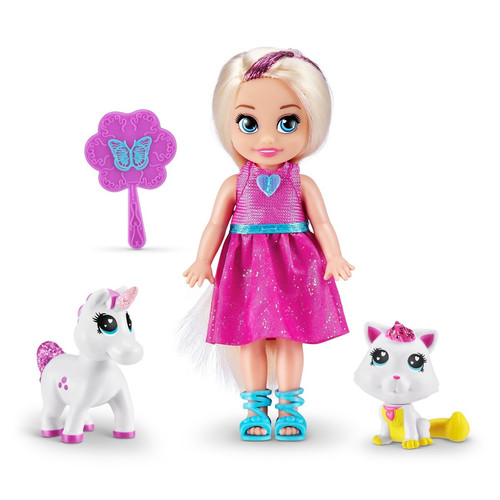 ZURU Sparkle Girlz Doll Princess 4.7' with Pet 3+