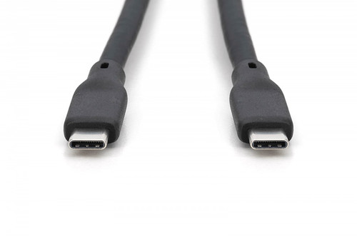 DIGITUS USB silicone cable, USB 20Gbps, 2m, black