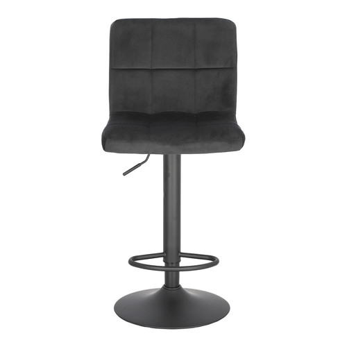 Bar Stool with Backrest Dafne VIC, black