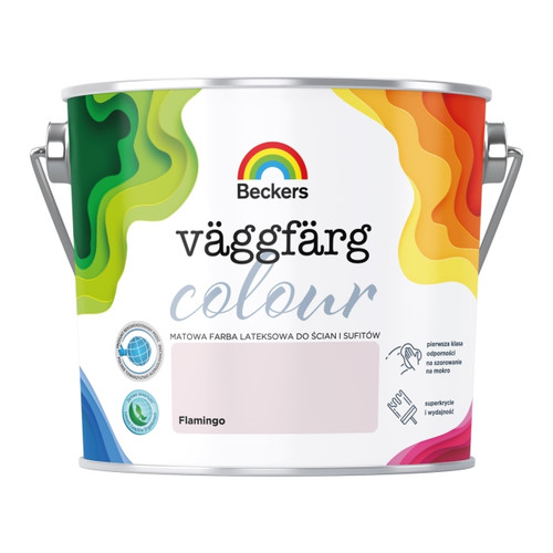 Beckers Matt Latex Paint Vaggfarg Colour 2.5l flamingo