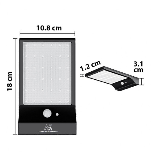 MacLean Outdoor LED Solar Lamp IP65 MCE444