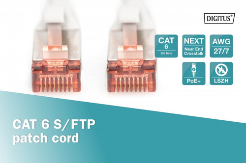 Digitus Patch Cord S/FTP Cat6 LS0H 1m, grey