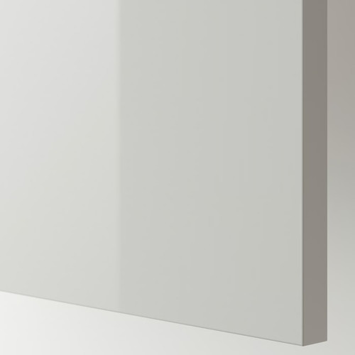 RINGHULT Cover panel, high-gloss light grey, 39x86 cm