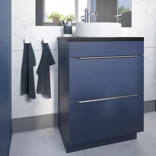GoodHome Wash-basin Cabinet Imandra 60 cm, matt blue